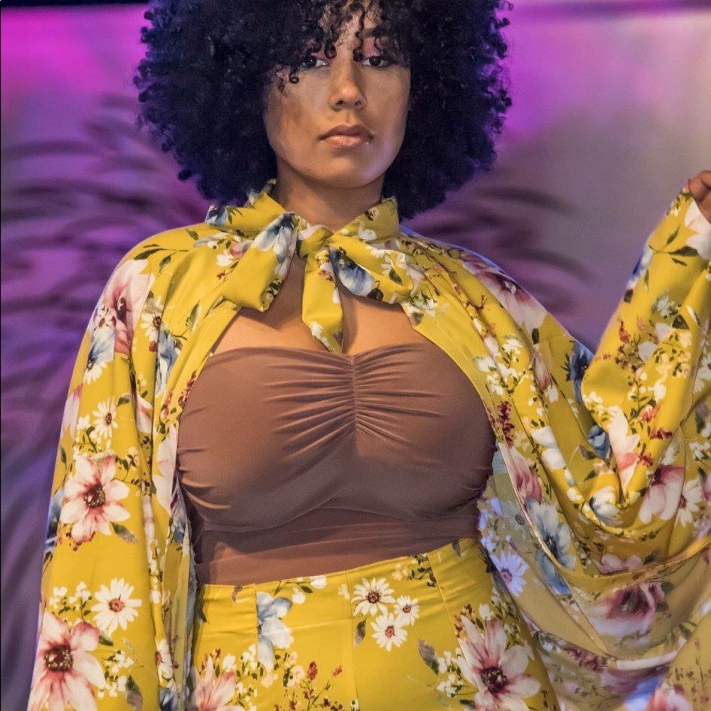 Spring Floral palazzo pants Set